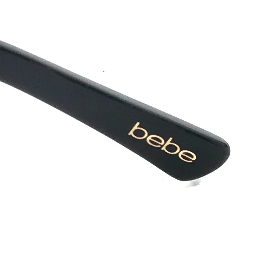 Bebe Eyeglasses Frames BB5193 001 JET Black Brown Leopard Print 53-16-140